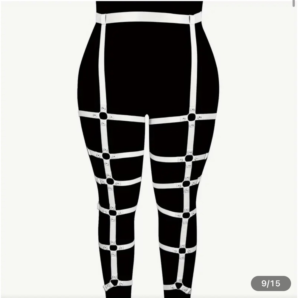 punk Rivet Garter Belt